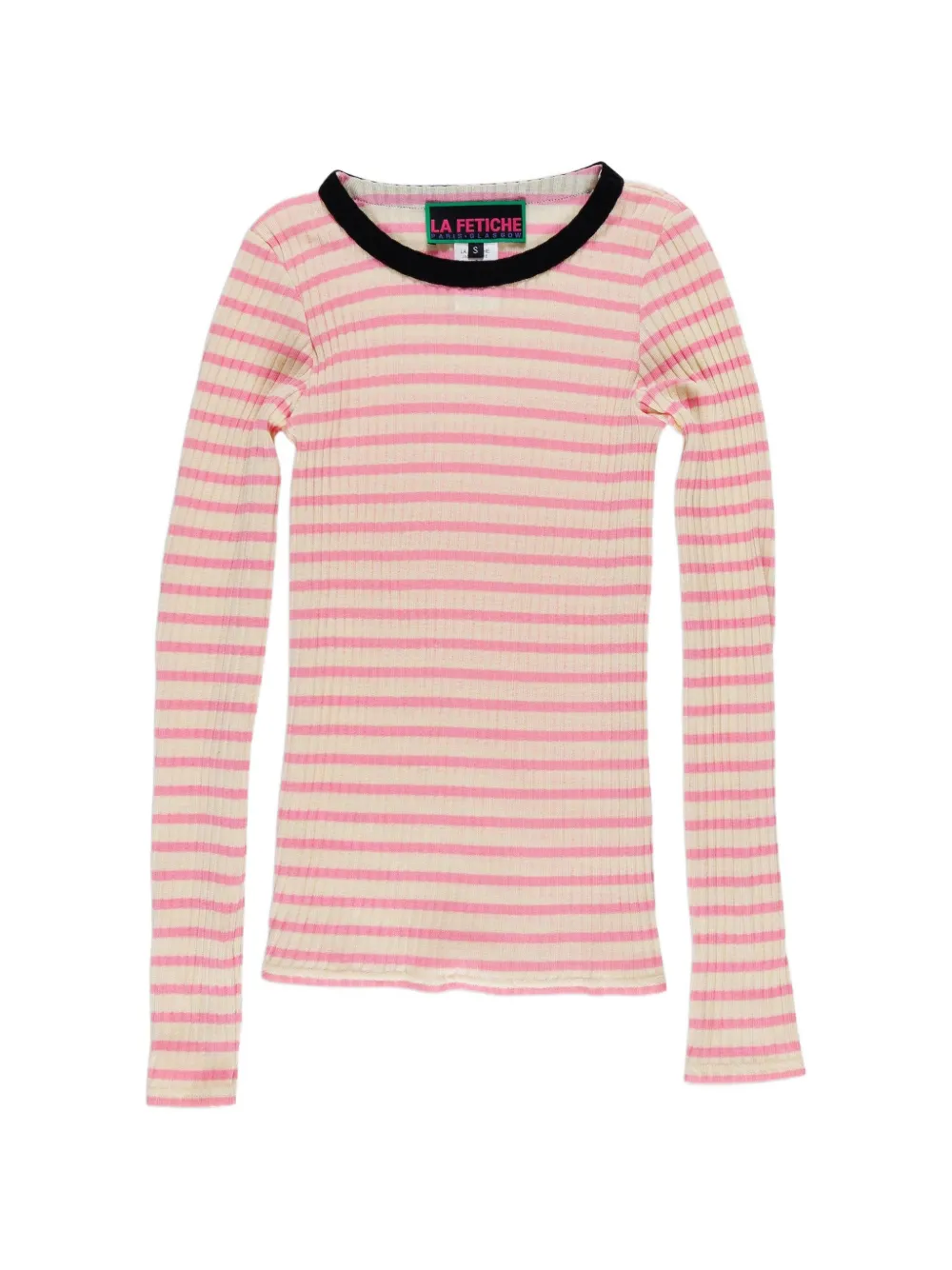 La Fetiche Jackie striped ribbed-knit T-shirt