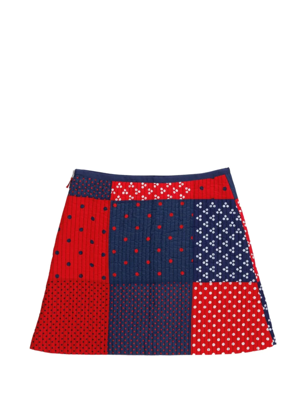 La Fetiche Mini-rok met patchwork Rood