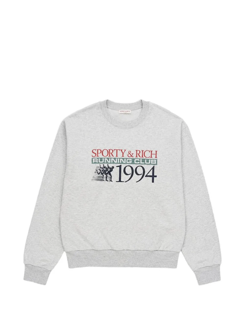 Sporty & Rich Finish Line logo-print sweatshirt - Grau