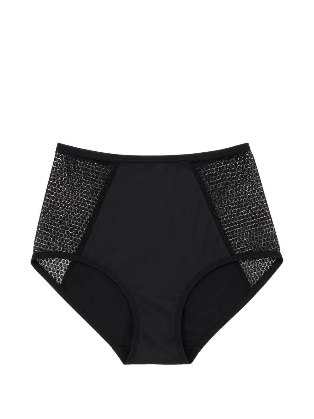 YASMINE ESLAMI Lou mesh-panel briefs - Nero