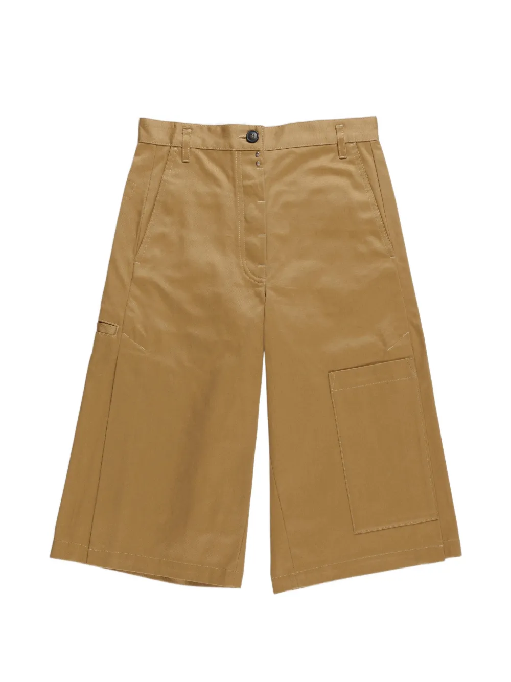 La Fetiche Laura patch-pocket side-slit shorts - Neutrals