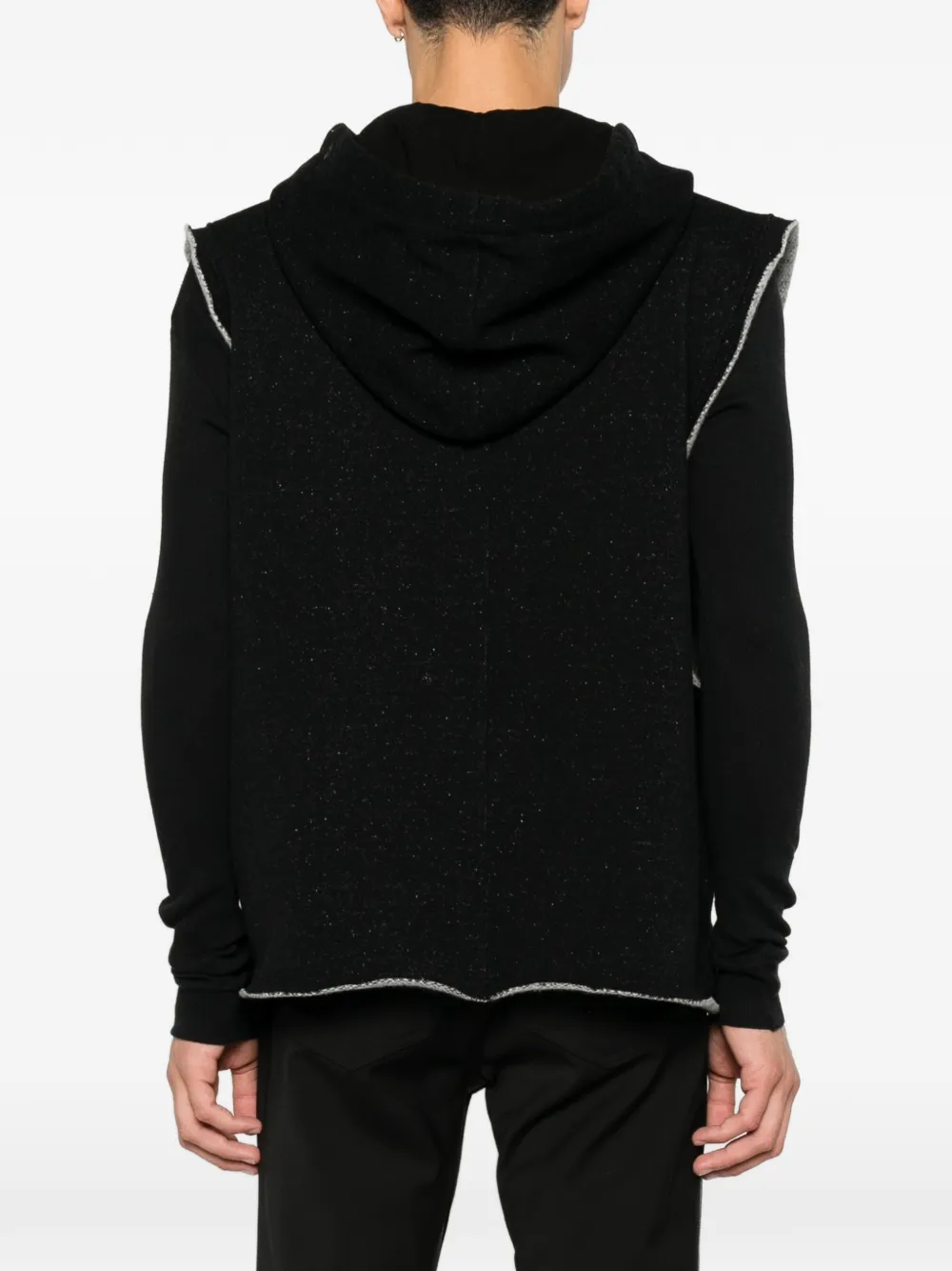 Rick Owens Mouwloze hoodie met trekkoord Zwart