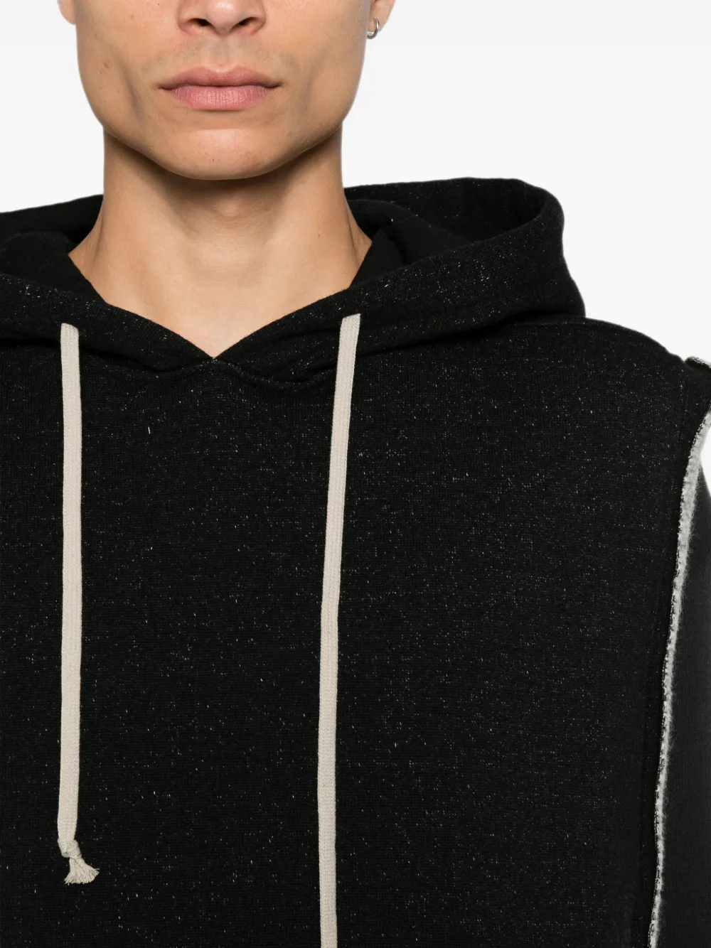 Rick Owens Mouwloze hoodie met trekkoord Zwart