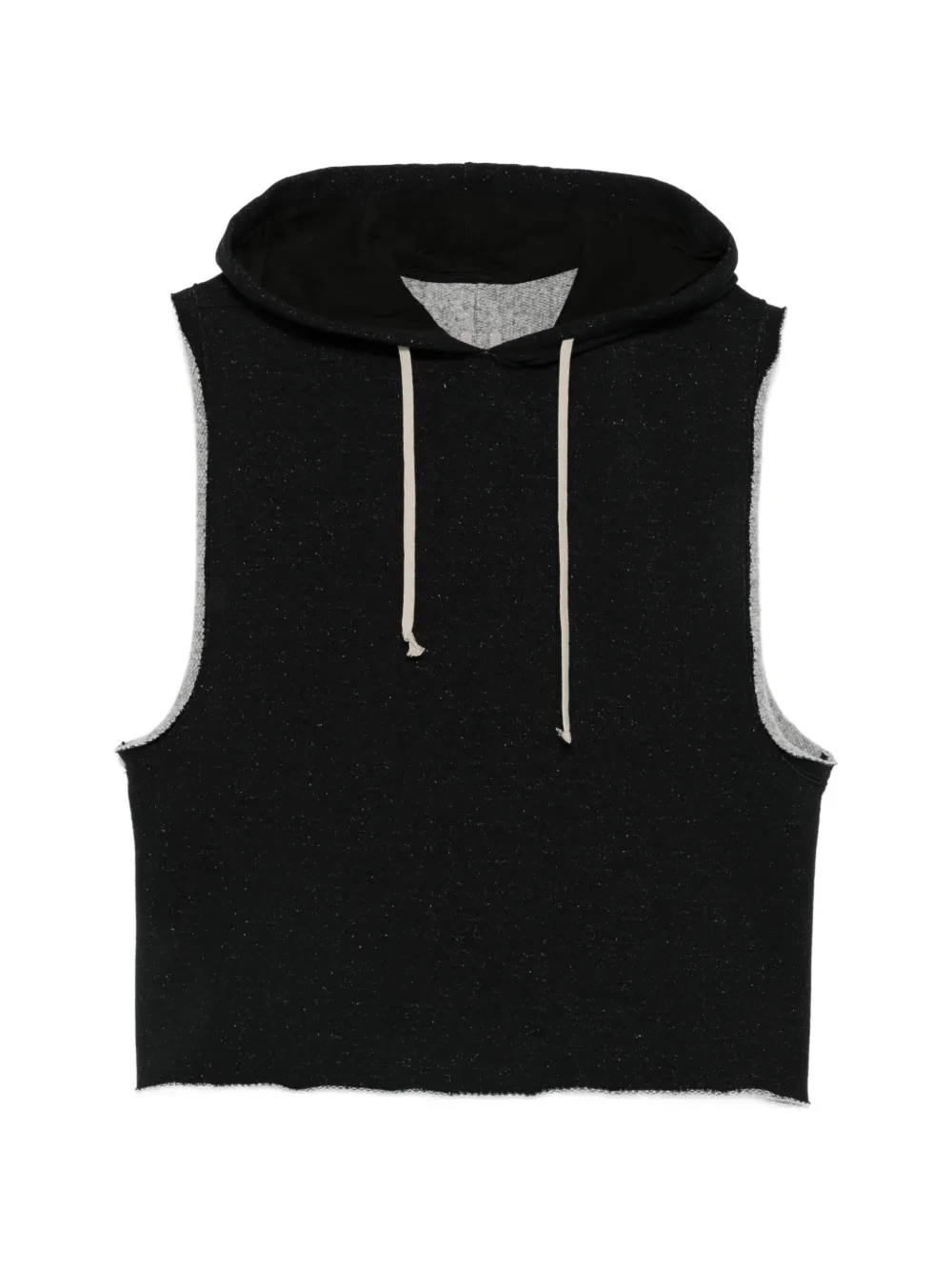 Rick Owens sleeveless drawstring-hood hoodie - Schwarz
