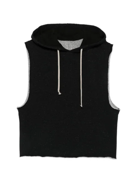 Rick Owens sleeveless drawstring-hood hoodie