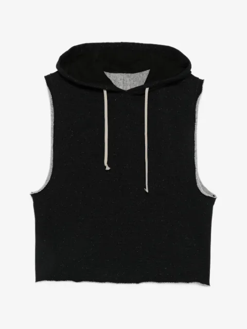 Rick Owens sleeveless drawstring-hood hoodie