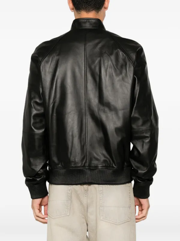 DSQUARED2 ジップアップスタジャン M DSQUARED2 zip-up Leather Jacket | Black | FARFETCH