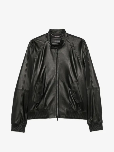 DSQUARED2  zip-up leather jacket