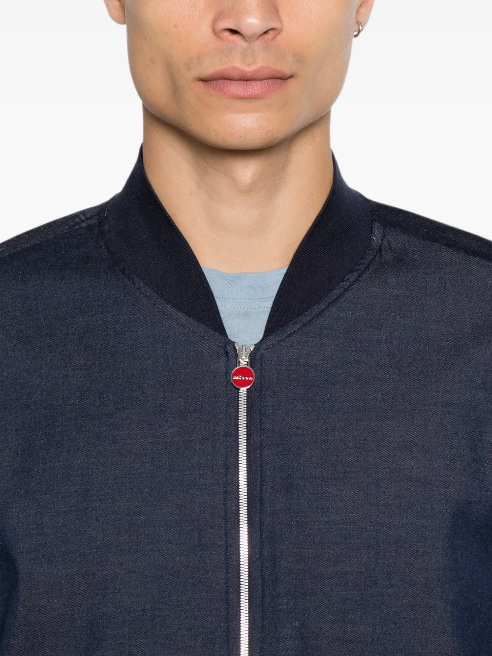 Kiton Bomberjack met rits Blauw