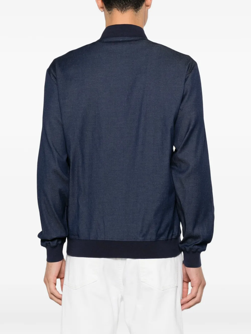 Kiton Bomberjack met rits Blauw