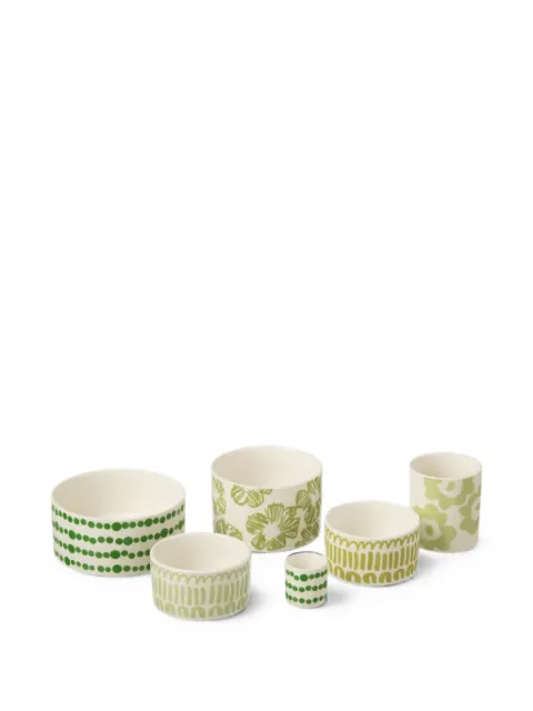 J-LINE patterned ceramic appetizer set (set of six)