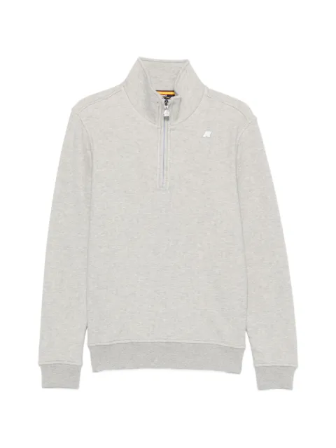 K-Way quarter-zip logo-patch sweatshirt