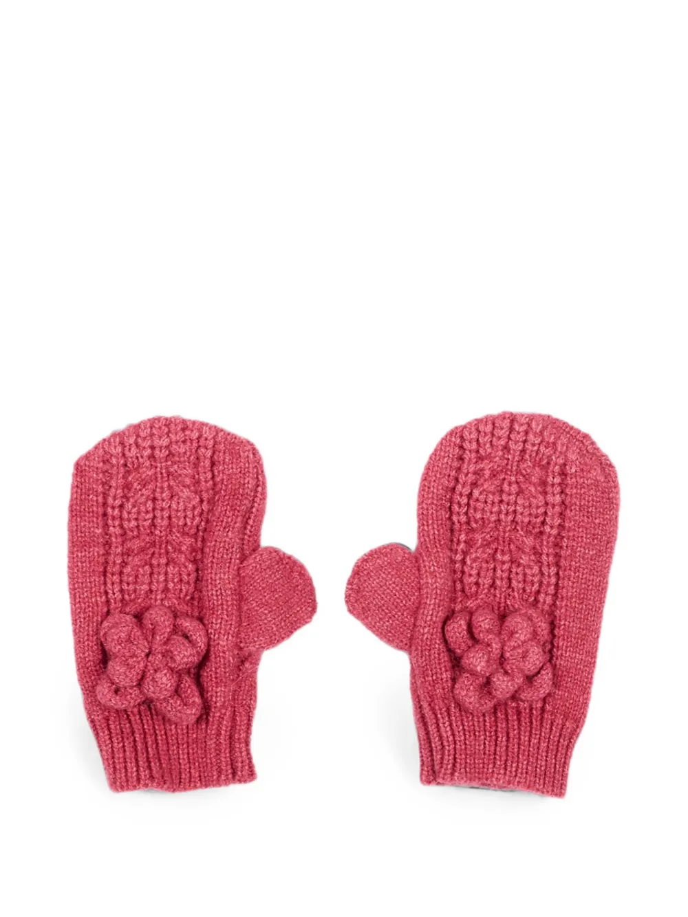 Mayoral Muts en muts met pompon en bloemdetail Roze