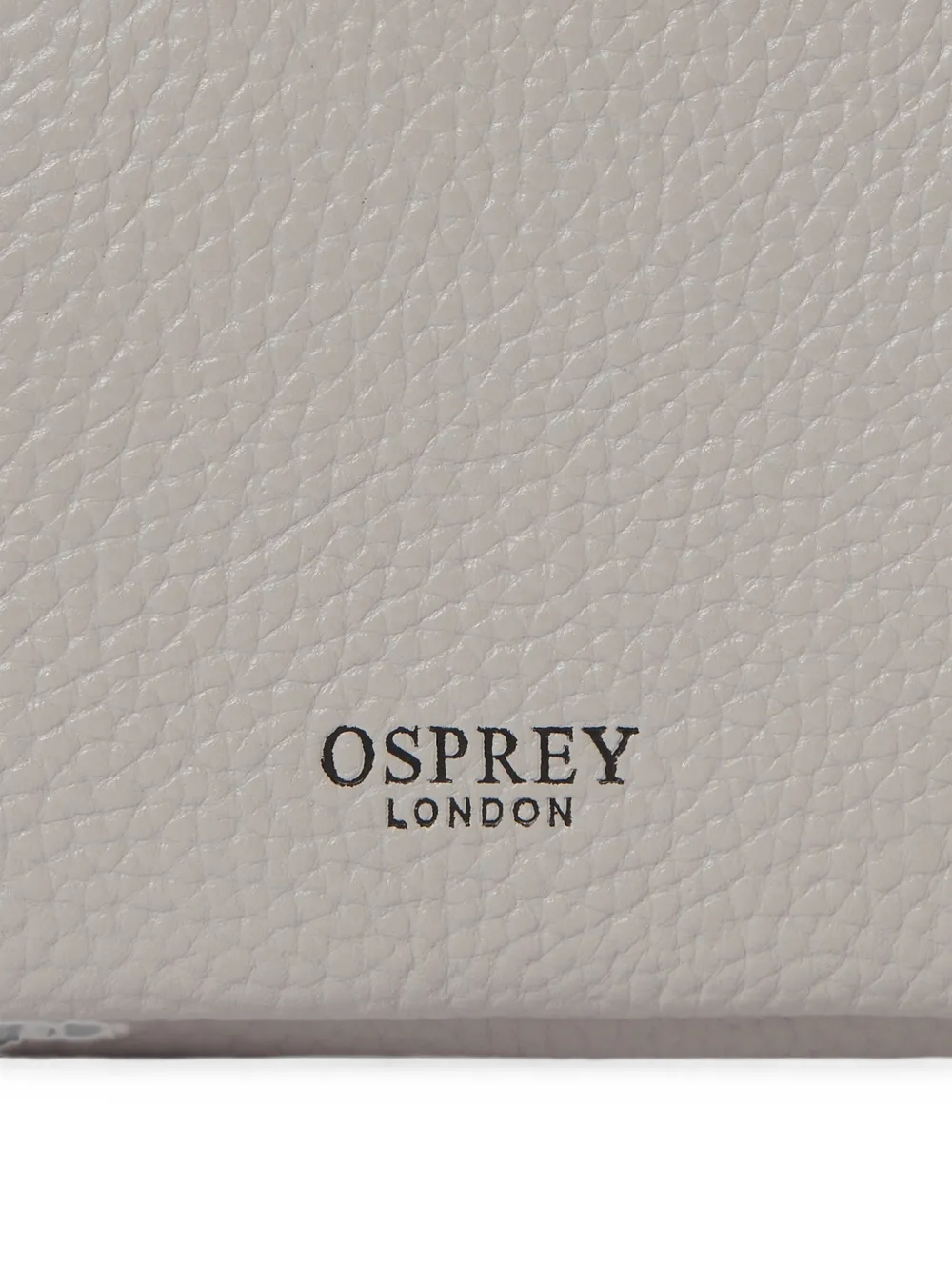 Osprey Ruby Leather Clutch Bag In Grey