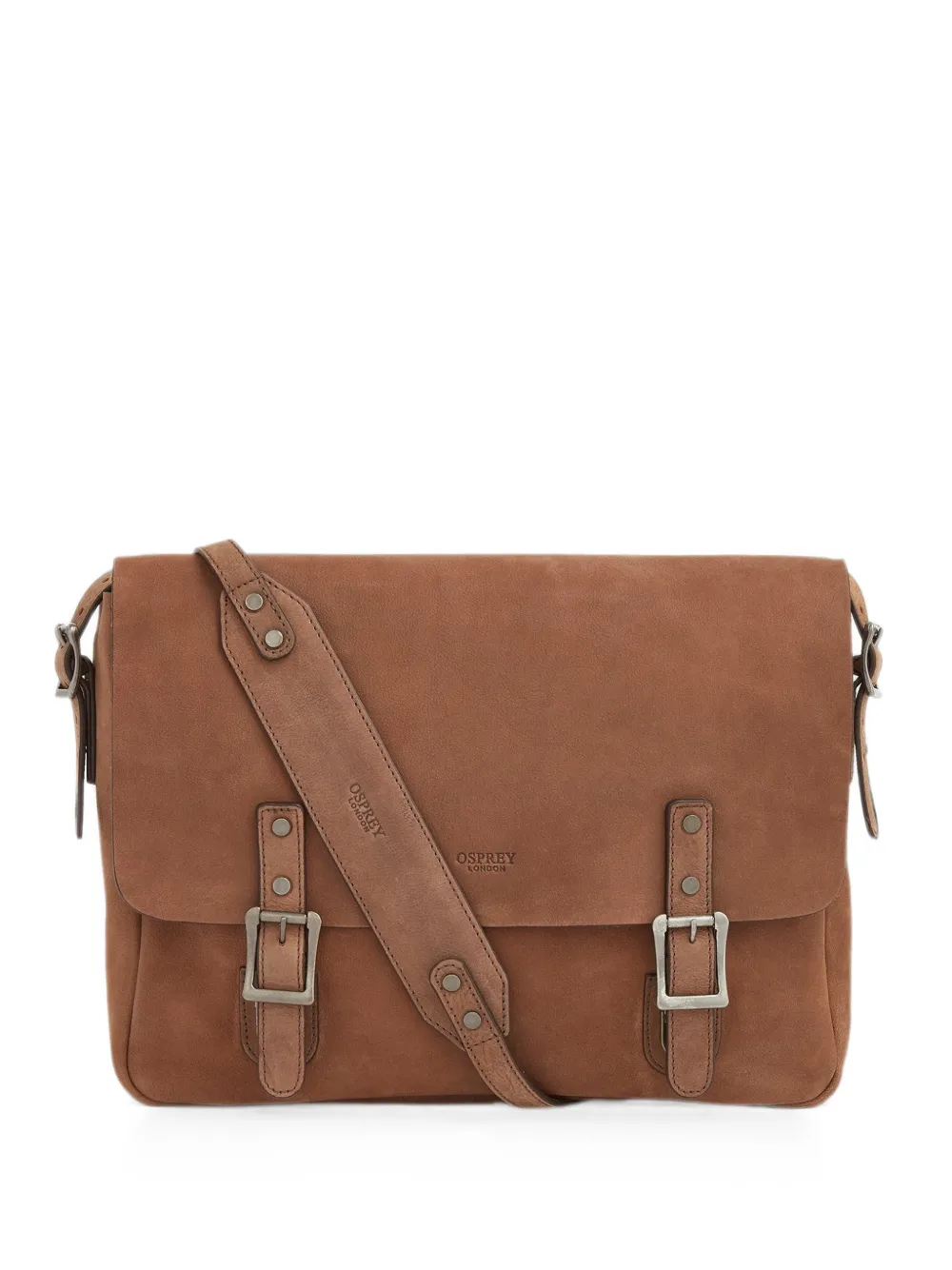 Osprey large Clayton buckle-fastening messenger bag - Marrone