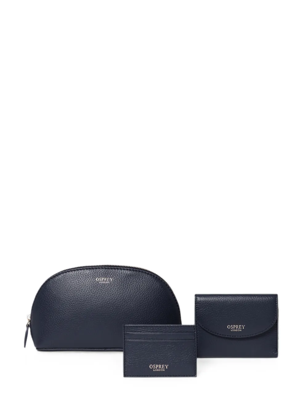 Osprey Tilly Logo-print Leather Makeup Set In Blue