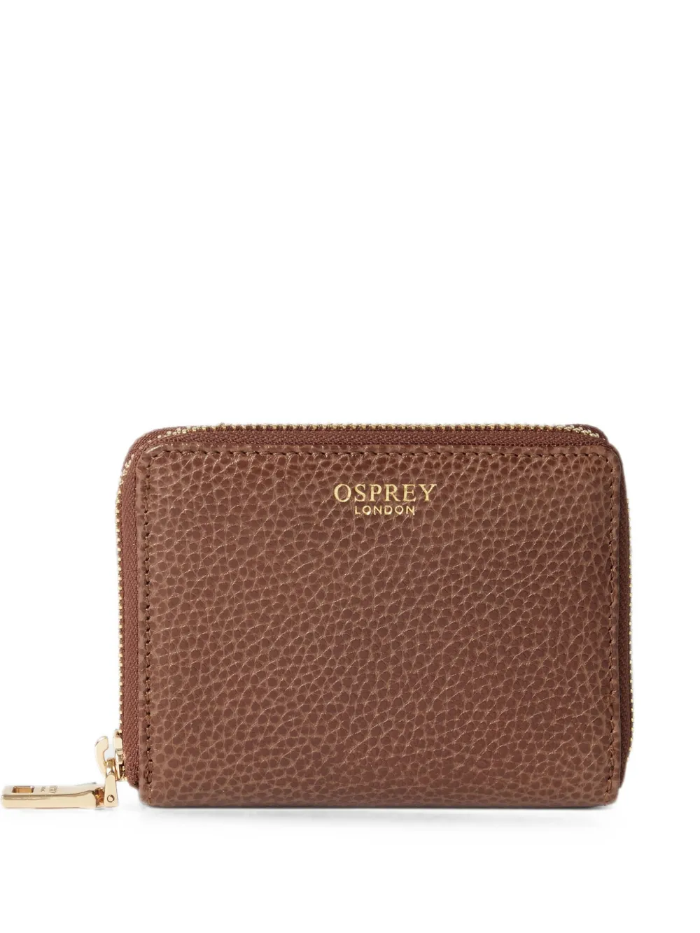 Osprey small Core logo-print pebbled wallet - Marrone