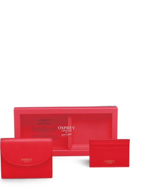 Osprey Tilly logo-print leather wallet set