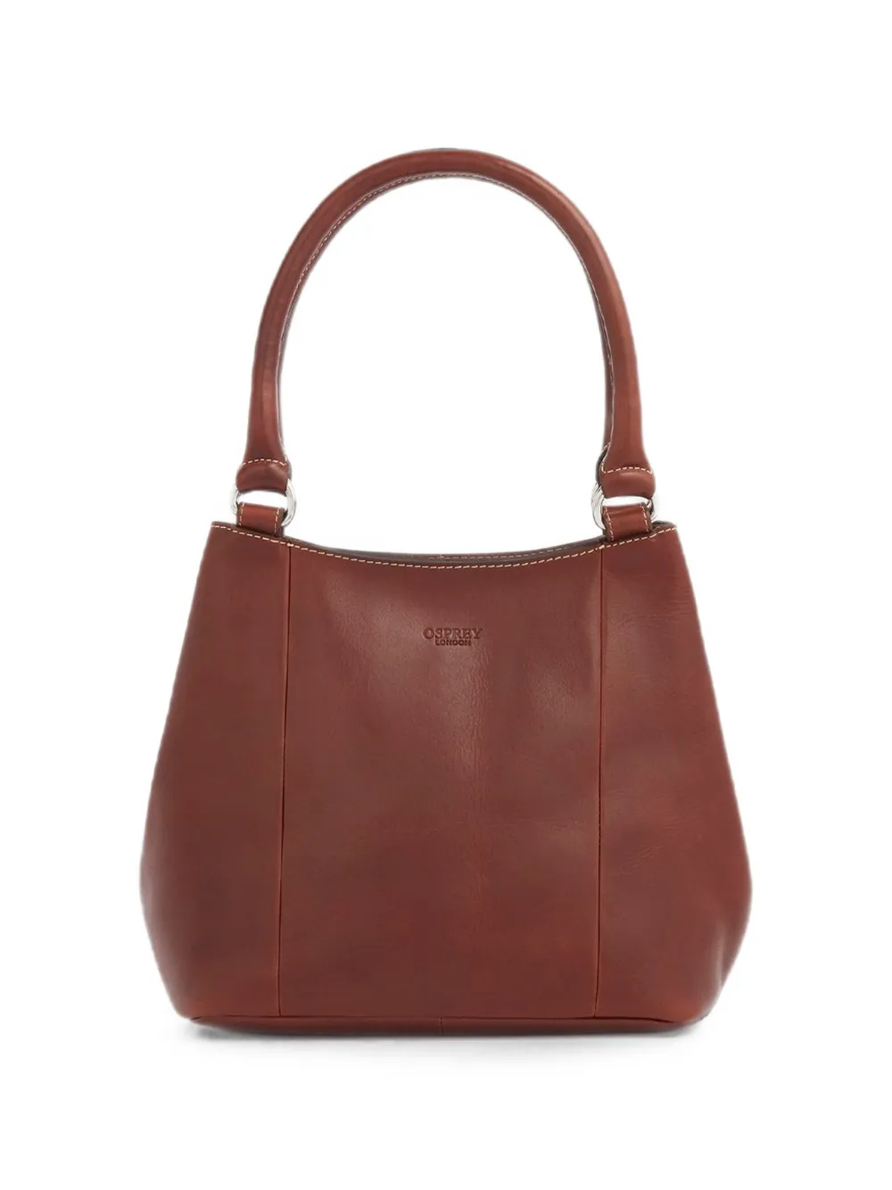 Osprey logo-embossed leather shoulder bag - Marrone
