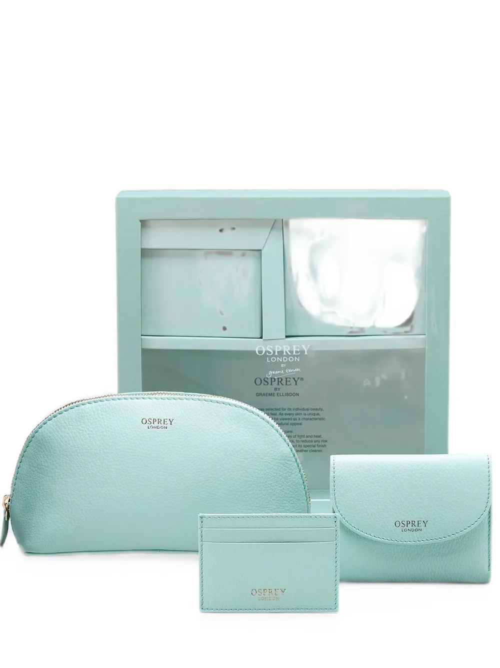 Osprey Tilly logo-print leather wallet set - Blu