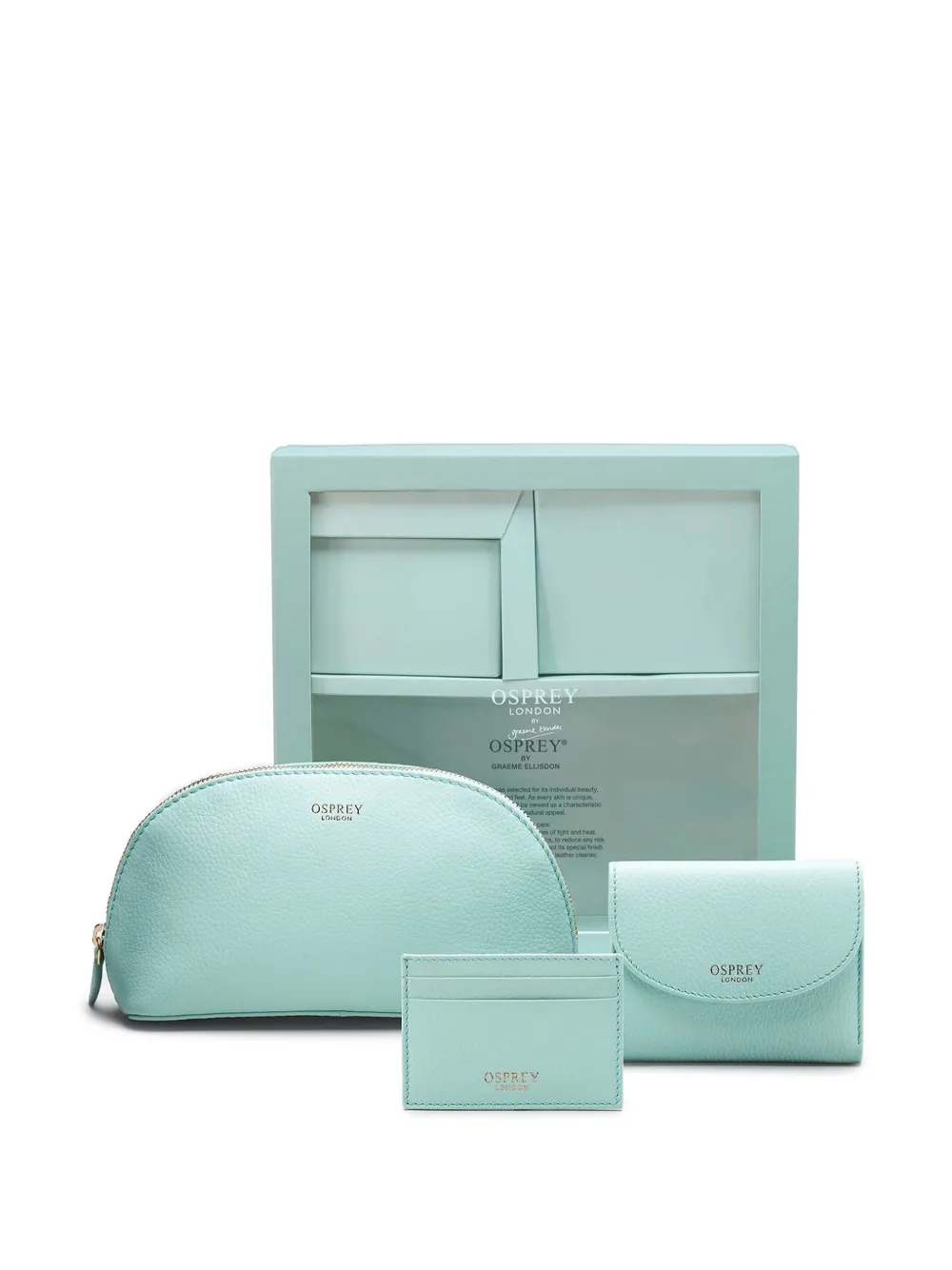 Osprey Tilly logo-print leather wallet set - Blau