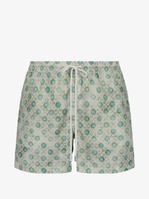 Fedeli floral-print drawstring swim shorts