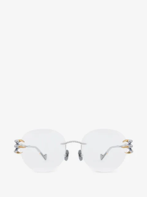 ANNA-KARIN KARLSSON Claw rimless round-frame glasses