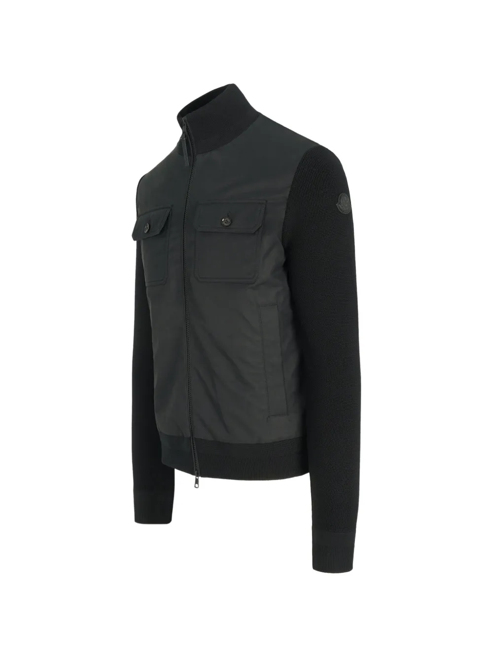 Moncler panelled zip-up jacket Zwart