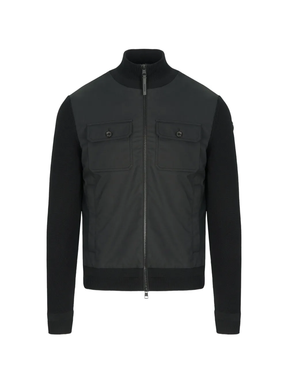 Moncler panelled zip-up jacket Zwart