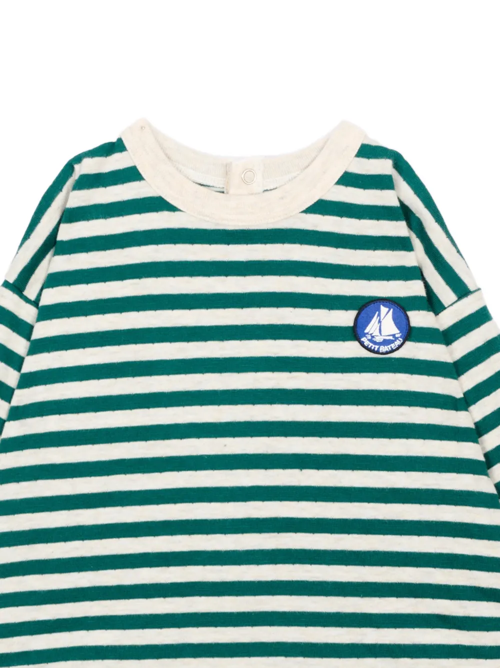 Petit Bateau T-shirt met logopatch Groen