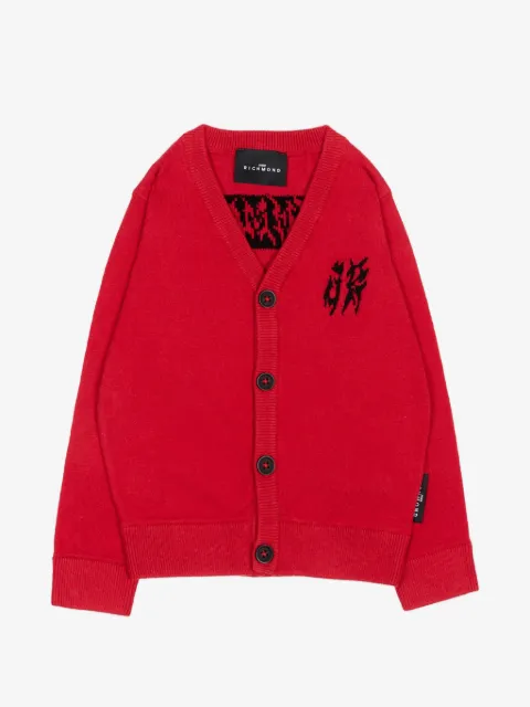 John Richmond Junior Bestickter Cardigan mit V-Ausschnitt