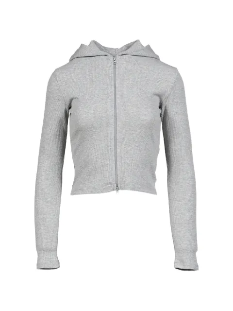GLOWNY ribstrikket G Classic Essential hættetrøje med lynlås
