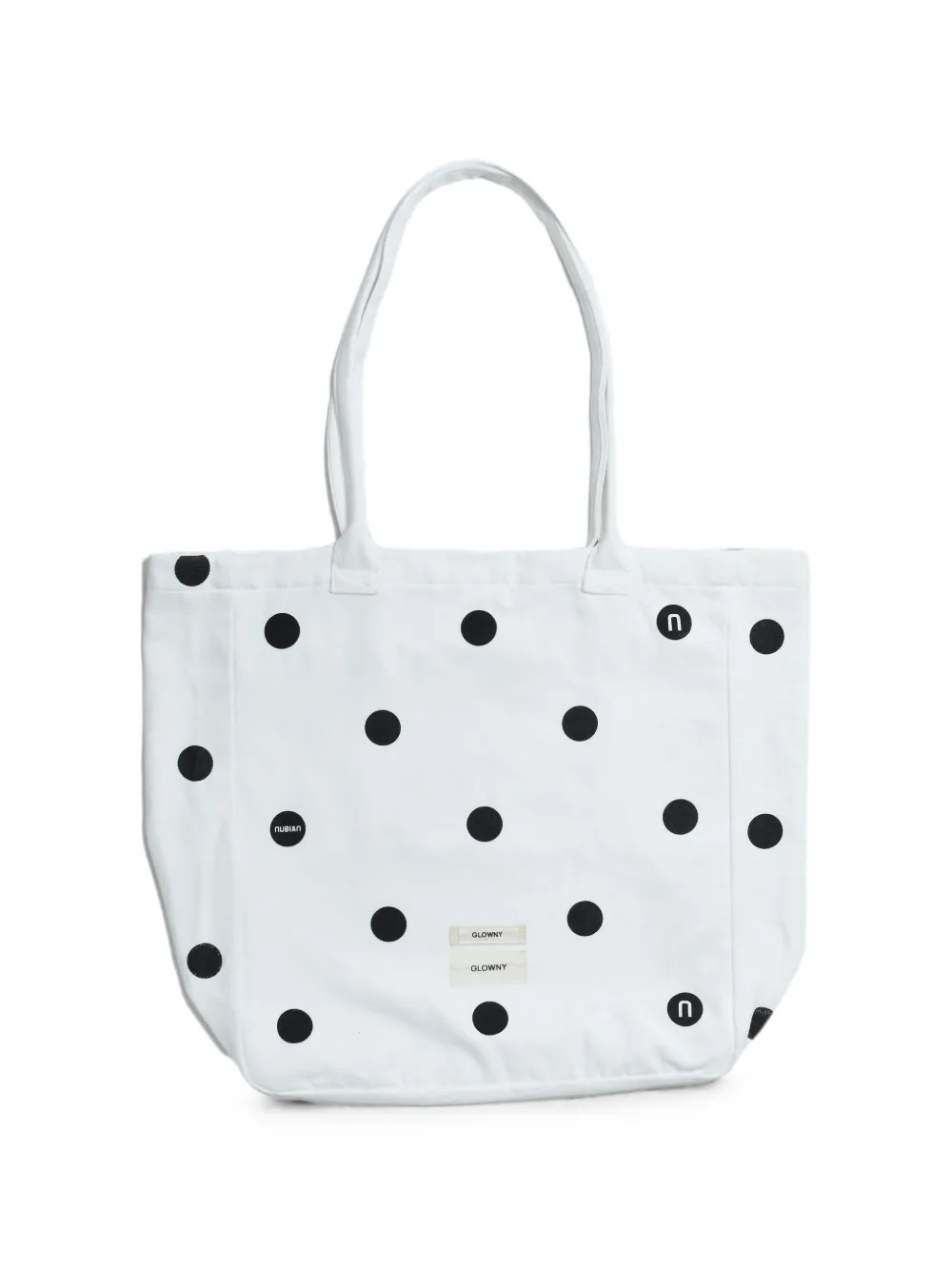 GLOWNY G polka-dot canvas tote bag