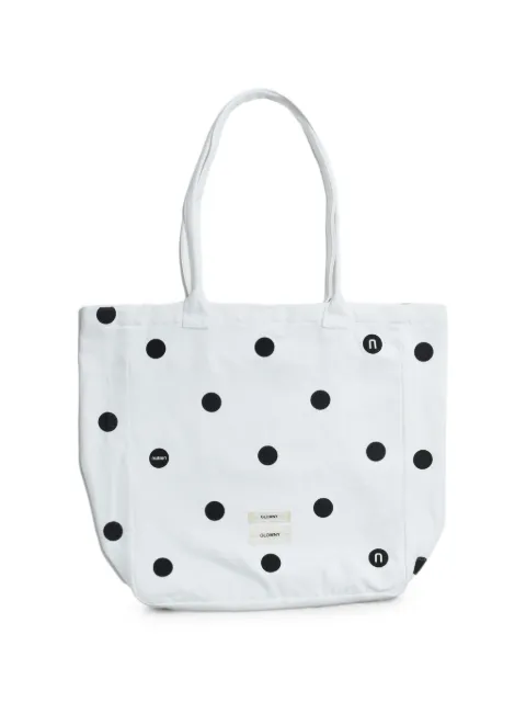 GLOWNY G polka-dot canvas tote bag