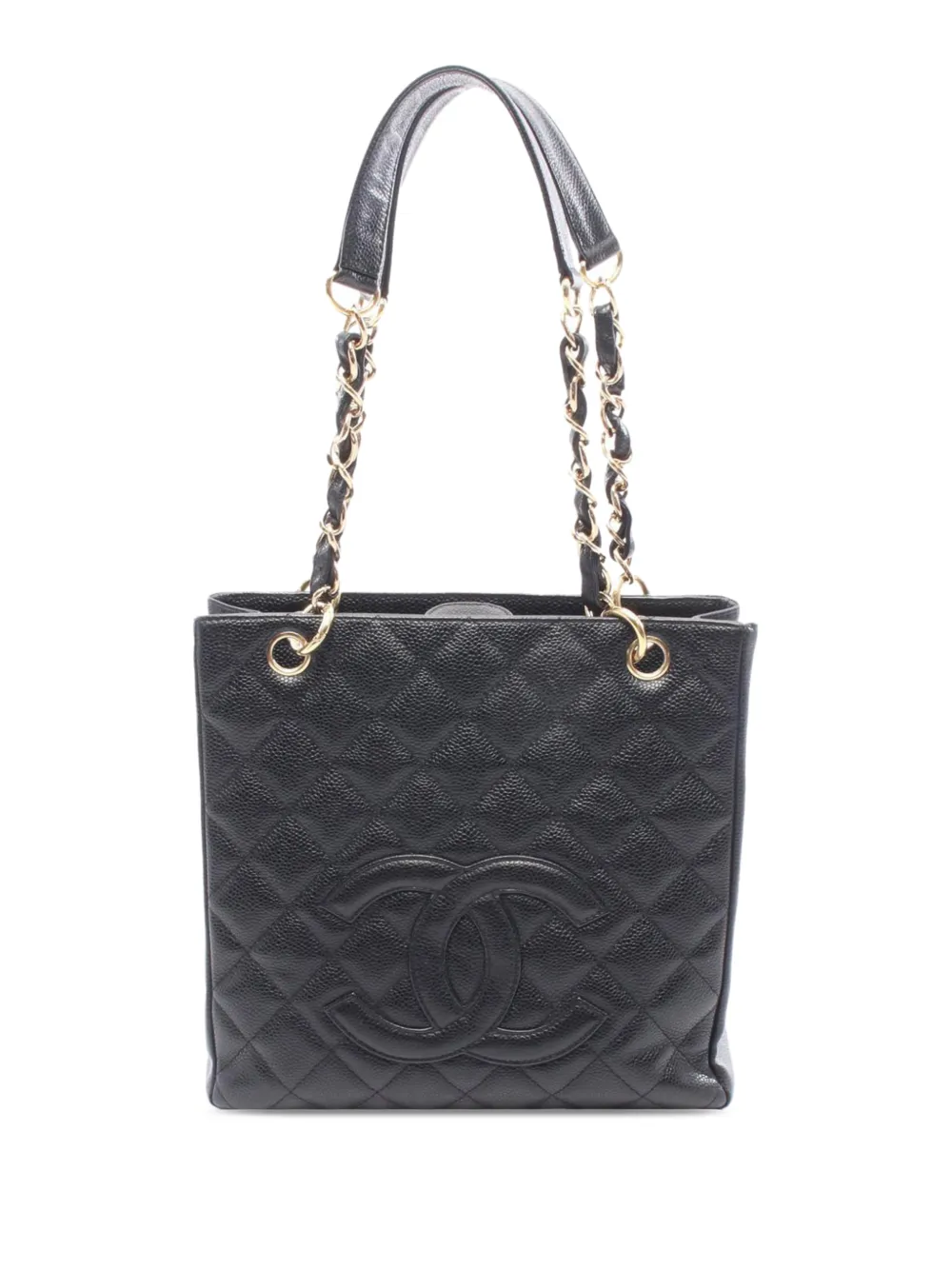 CHANEL Pre-Owned 2003-2004 Caviar Petite Shopping tote bag - Black