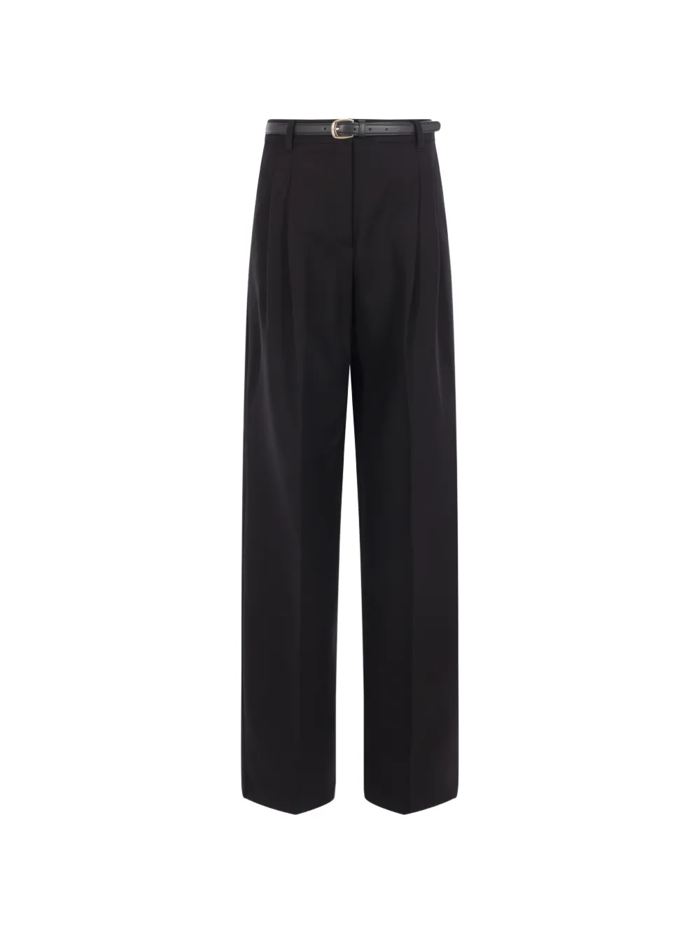Max Mara belted pleated trousers - Nero