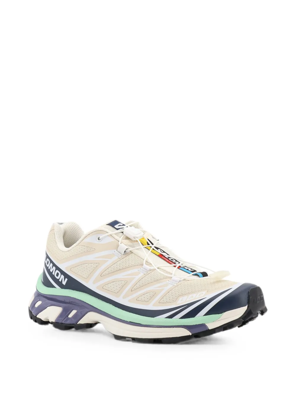 Salomon XT-6 logo-print sneakers Beige