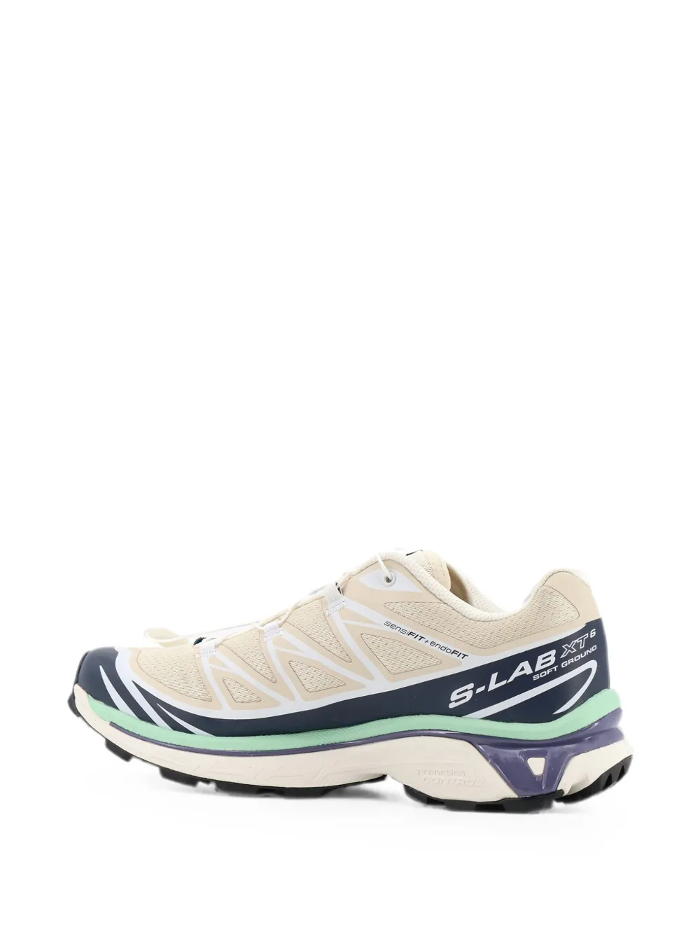 Salomon XT-6 logo-print sneakers Beige