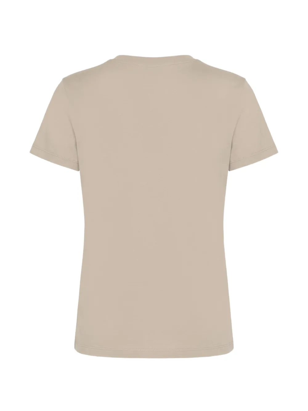 Max Mara T-shirt met geborduurd monogram en zak Beige