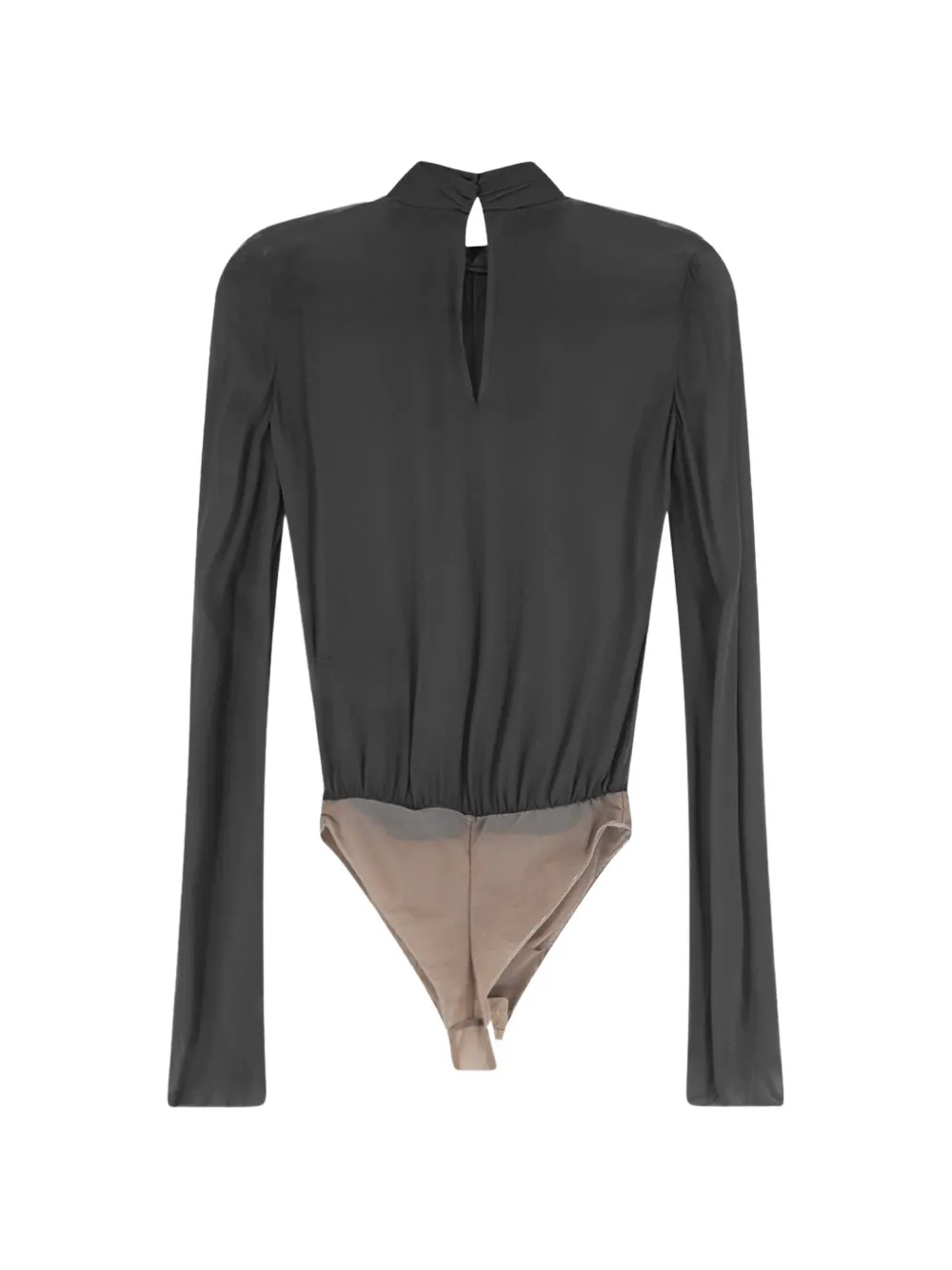 Elisabetta Franchi gold-tone hardware pleated bodysuit - Black