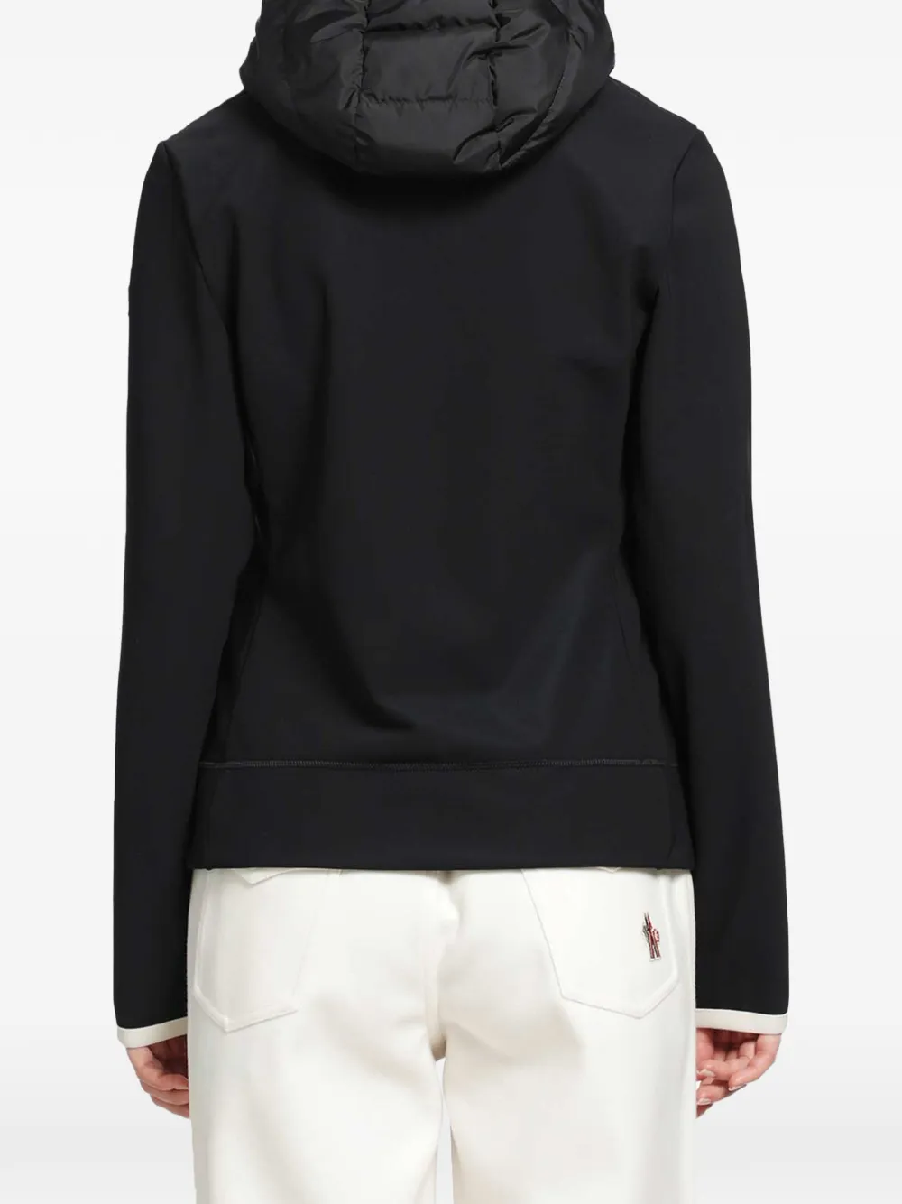 Moncler Grenoble Gevoerd jack met capuchon Zwart