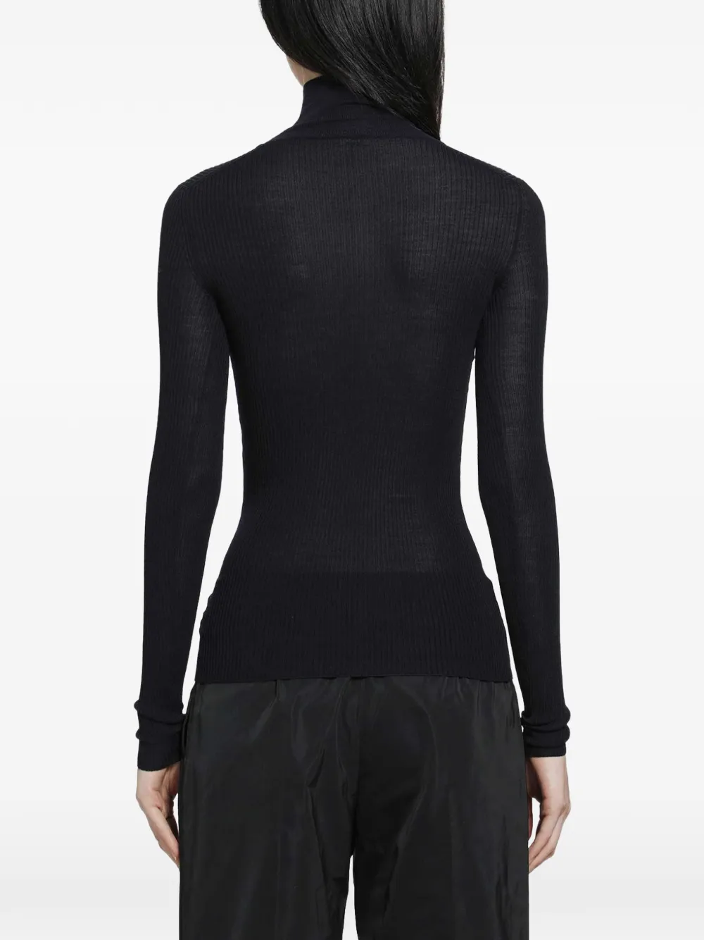 Jil Sander Geribbelde top Blauw