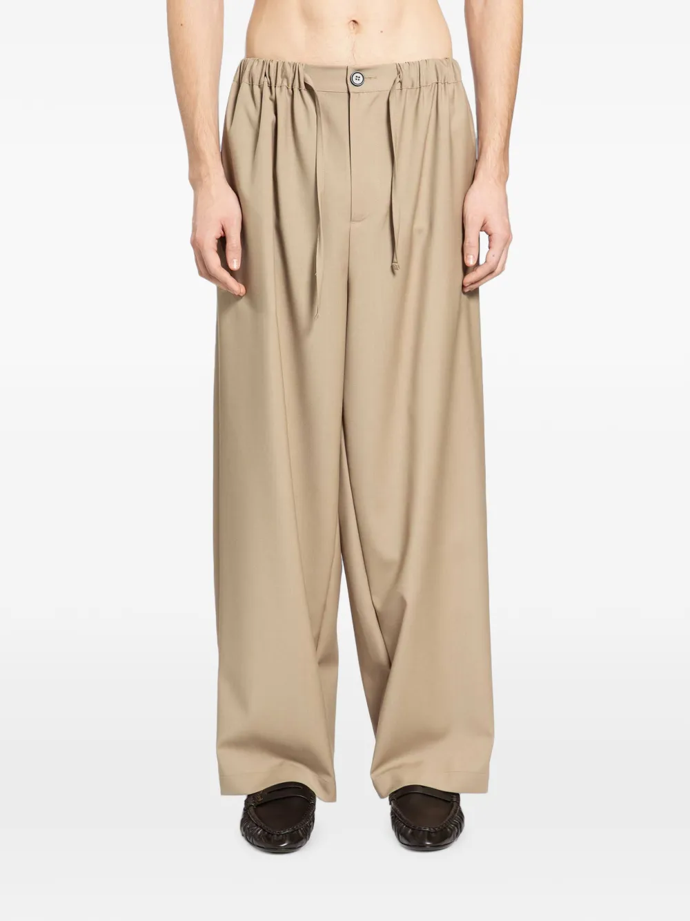 ROSE BURRITO 羊毛阔腿裤 | 中性色 | Image 1