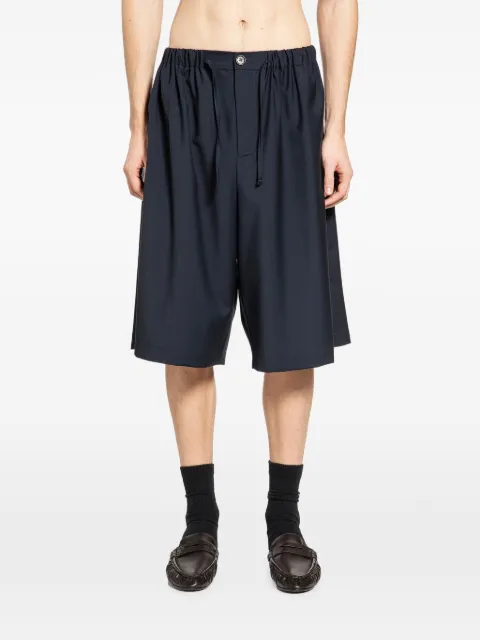 ROSE BURRITO drawstring virgin-wool shorts
