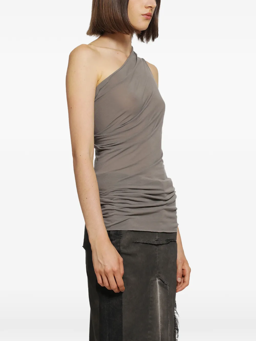 Rick Owens Tower Athena asymmetrische top Grijs