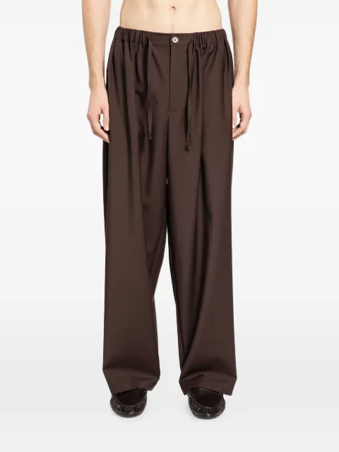 ROSE BURRITO drawstring virgin-wool pajama trousers