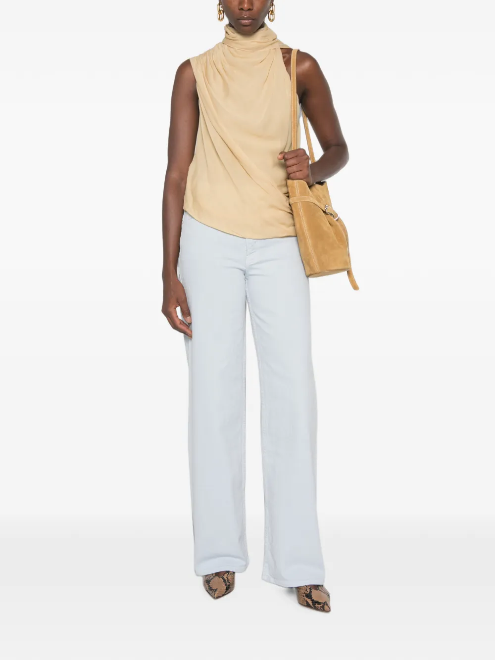 MOTHER Jeans met wijde pijpen Blauw
