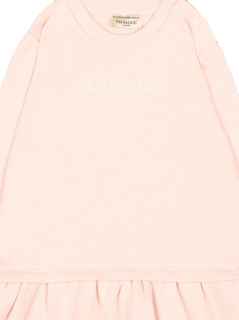 TRUSSARDI JUNIOR Jurk met geborduurd logo Roze