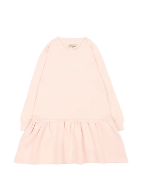 TRUSSARDI JUNIOR logo-embroidered ruffled dress