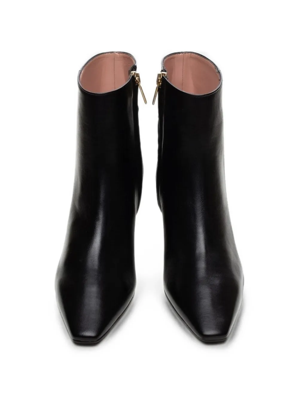 Poche Paris pointed-toe kitten-heel ankle boots Zwart